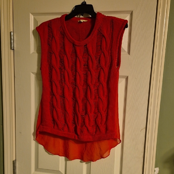Giani Bernini Tops - Red Sleeveless Knit Top